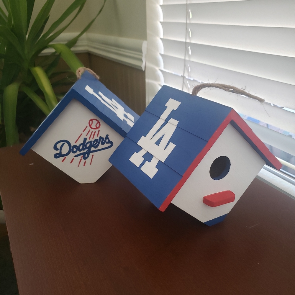 LA DODGERS handpainted birdhouse